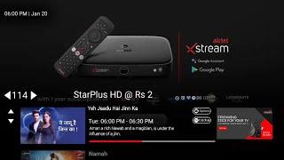 airtel Xstream epg channel navigation UI 2021 | #airteldigitaltv  | #airtelxstream  | #airtel .