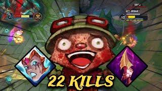 WILD RIFT TEEMO 0 DEATH IN MID LANE! (BUILD & RUNES)