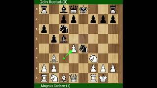 Magnus vs odin rustad | #chessclub0  #youtubeshorts