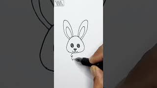 Very Easy Rabbit Drawing Shorts || How To Draw a Rabbit || #simple #drawing #shorts #video