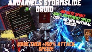 Diablo 4 - 150+%  ATTACK SPEED! Stormslide Druid Build melts infernal hordes Solo!  Season5 Guide