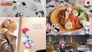 UNI LIFE IN TOKYO Hunter x Hunter exhibition+café+merch unboxing, closet cleaning, cat café