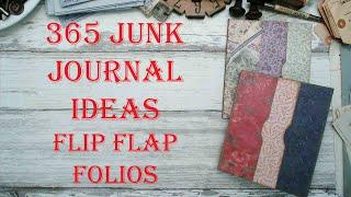 Day 16 of 365 Days of Junk Journal Ideas - How To Make Flip Flap Folios Mixed Media Art