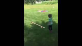 Max's pre-k field day! Obstacle course