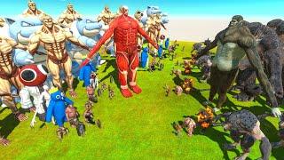 Strong Titan War - Death Team vs Living Team | Animal Revolt Battle Simulator