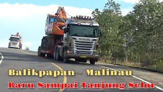 Dua Truk Scania R580 Muatan 53 Ton Dikawal Ketat Oleh Polisi di Tanjung Selor Kaltara