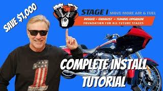 How to Harley Stage 1 Upgrade Complete Install Tutorial #harleydavidson