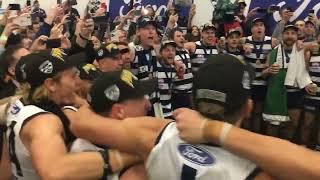 Geelong Cats Singing 'Love Is A Battlefield' In Post-Game Grand Final Celebrations