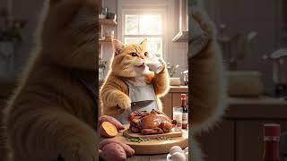 Chef Cat in Action: Cooking Up a Farm Feast   #cat #catai #cookingcat