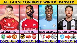 LATEST CONFIRMED TRANSFERS NEWS WINTER 2025 GYÖKERES TO MAN UTDNICO TO MAN CITY RAMOS, CUNHA