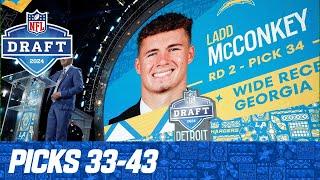 Picks 33-43: 4 DBs in a Row! | 2024 NFL Draft