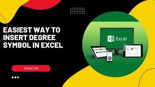 Degree symbol in MS Excel | Save time | Advanced Excel