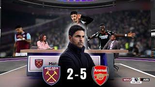 West Ham vs Arsenal 2-5 Post Match Analysis  Second in the league  Arteta & Saka on fire