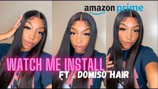 Watch me Install this 20 in 4x4 Closure Amazon Prime ft  Domiso Hair