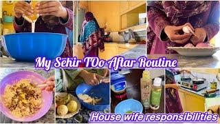 My Sehir TOo Aftar Routine | House Wife Responsibilities | Life in Village