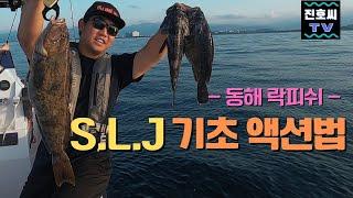 [초급] S.L.J 슈퍼라이트지깅 액션법 + 히트영상 (동해 락피쉬)