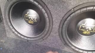 Two 15" LANZAR MAX ST on Rockford Fosgate amp