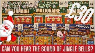 Merry Early Christmas Everyone. £30 mix of Xmas Scratch Cards from the National Lottery.