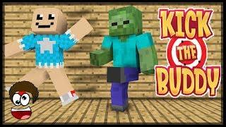 Monster School : KICK THE BUDDY CHALLENGE - Minecraft Animation