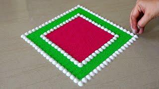 Easy And Simple Diwali Rangoli Designs | Easy Deepavali Rangoli Designs | Deepavali Kolam Designs