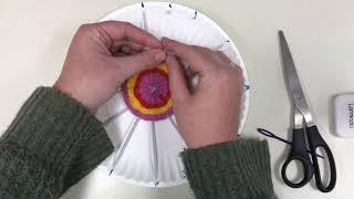 How to finish your paper plate weaving