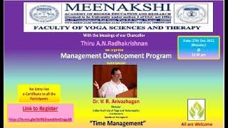 MAHER FYST ORGANIZES  MANAGEMENT DEVELOPMENT PROGRAM ON "TIME MANAGEMENT"