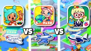 AIRPORT BATTLE!  Toca Boca VS Avatar World VS YoYa Busy Life 