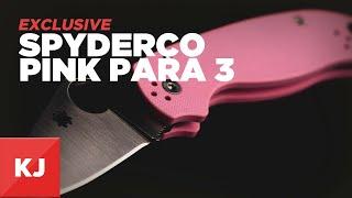 Spyderco Para 3 with Pink G10 Handles | KnifeJoy Exclusive