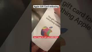 Apple Gift Card Unboxing