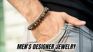 GT collection Men's TIGER EYE Faceted Bracelet - One Size Fits All