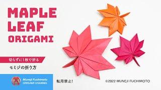 「折り紙」モミジ（maple leaf origami）の折り方