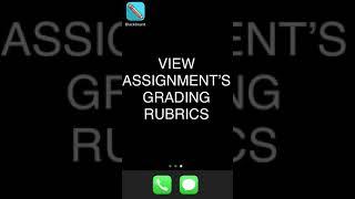 Blackboard Student Tutorial - How to View an Assignment’s Grading Rubric on the Blackboard App
