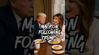 Macron caught following Donald Trump. Poor Macron. #funny #trump #macron