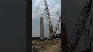 #hse safety first#600 ton crane # colum weight 70 ton#head erection#safety first #nitrogen receiver#