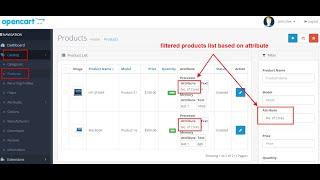 Attribute Column + Filter At Admin Product - OpencartTools