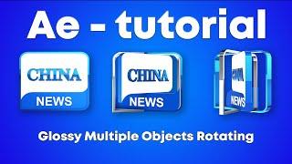 Creating 3D News Logo Animation In After Effects | Multiple Objects Rotation | Element 3D Tutorial