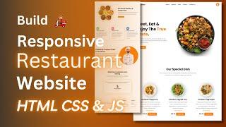 Create A Responsive Food Website Using HTML CSS & JavaScript | Step-by-Step Tutorial