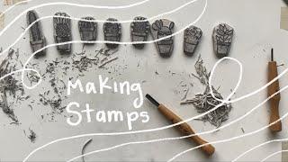 ART STUDIO vlog | PRINTMAKING, making stamps, chatting about artist block