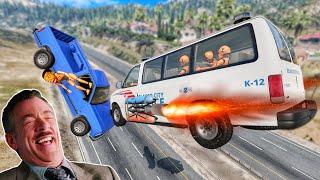 Rocket Police Van  Funny Moments  - [BeamNG.Drive]