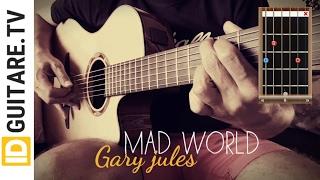 Mad world - Gary jules - Acoustic guitar cover + chords - Fingerstyle - Guitare acoustique + accords