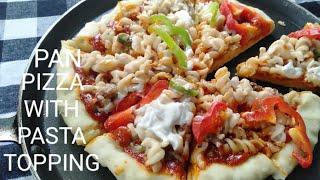 HOME MADE PAN PIZZA ( PASTA TOPPING) || with Madhu's Kitchen show