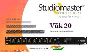 VāK 20 Automatic Conferencing mixer by Studiomaster Professional