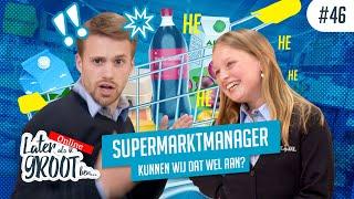 MANAGER van een SUPERMARKT voor één dag | Marit (12) DOET het !