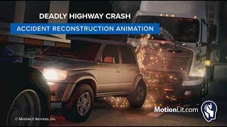 Animation Depicts Vehicle Crushed Between Two Semi-Trucks in Wrongful Death Claim