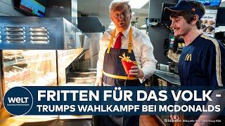 US-WAHL 2024: "Intelligenter Schachzug" - Trump macht Wahlkampf bei McDonalds | WELT Thema