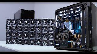 「BRO」4K Water Coolant PC Build DOUBLE KILL  CORSAIR 1000D With 34 Unit Fan Without One Tube??