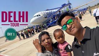 DELHI TOUR VLOG || DAY-1|| Deoghar to New Delhi Flight || Sonaki Hembrom || Santosh Tudu