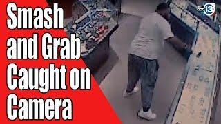 Houston smash and grab surveillance Memorial City Mall