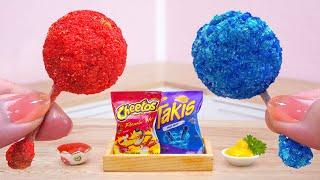 Takis And Cheetos ChallengeSpicy Miniature Flamin' Hot Chicken Lollipops RecipeTina Mini Cooking