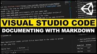 Visual Studio Code markdown preview with Unity3d source code and How to setup markdown in VSCode?